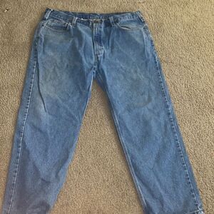 Mens B460 LVB Carhartt Relaxed Fit Denim Jeans Blue Work Casual